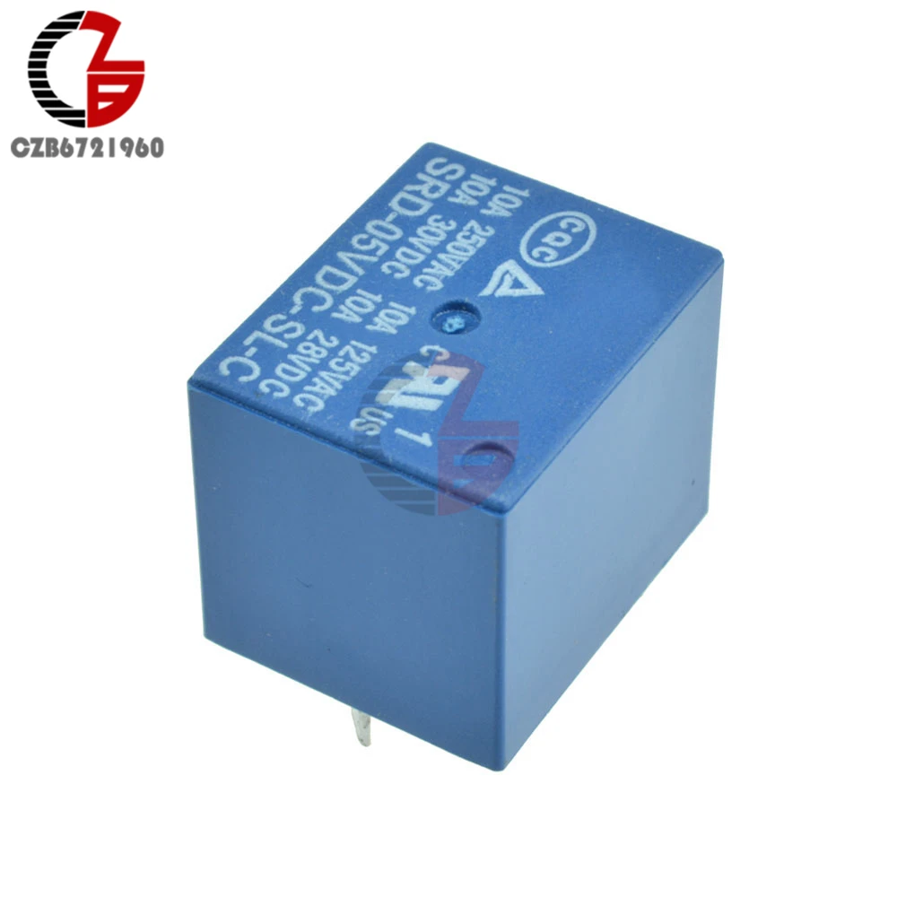 10 шт. SRD-05VDC-SL-C 5 В DC 10A релейный модуль питания PCB тип T73-5V 5 футов SRD-5VDC-SL-C DIP-5 5 контактный тип