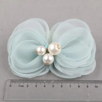 Заколка на волосы для домашних животных Большой pearl носовой зажим для волос Тедди Бизон Йоркширский Мальтийская болонка волос зажим, аксессуар для волос - Цвет: Золотой