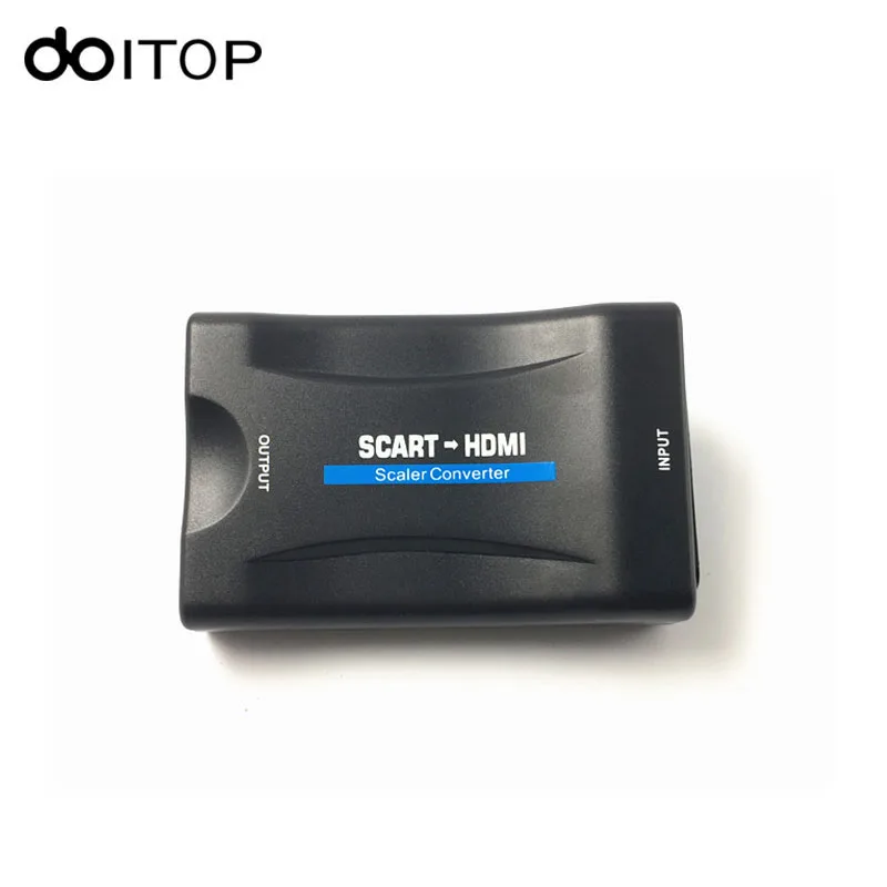 Видеокоммутатор DOITOP 1080P конвертер SCART в HDMI аудио высококлассный адаптер сигнала