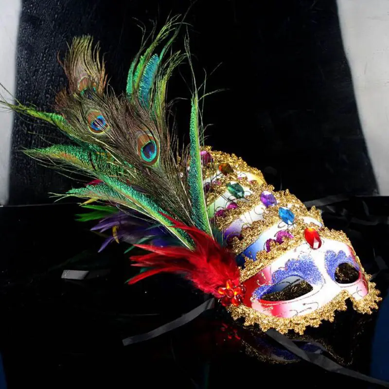 Маска вечерние женские маскарадные маски роскошная маска на половину лица с