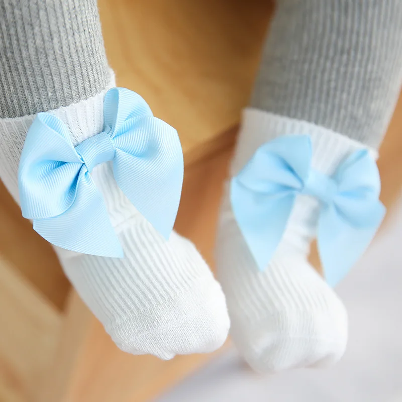 3 пар/лот носки для малышей брендовые младенцев принцессы с бантиком