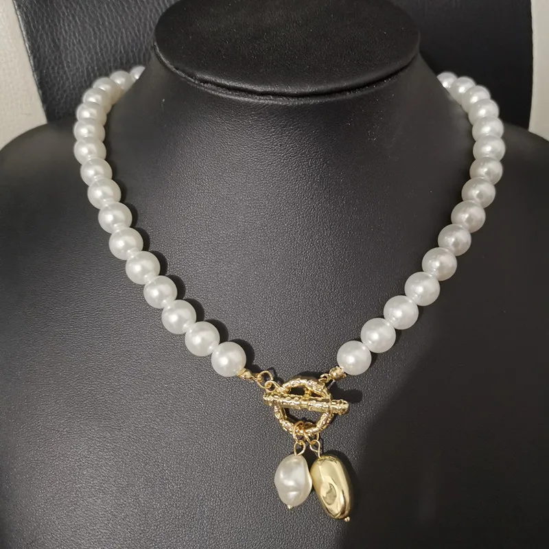 JCYMONG новые роскошные ожерелья из искусственного жемчуга для женщин золотого