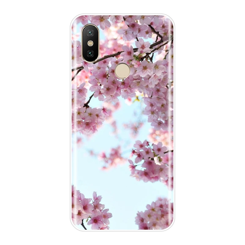 Силиконовый чехол для Xiaomi MiA1 MIA2 Mi8 с розовым цветком мягкая задняя крышка Mi A1 A2 Lite 8