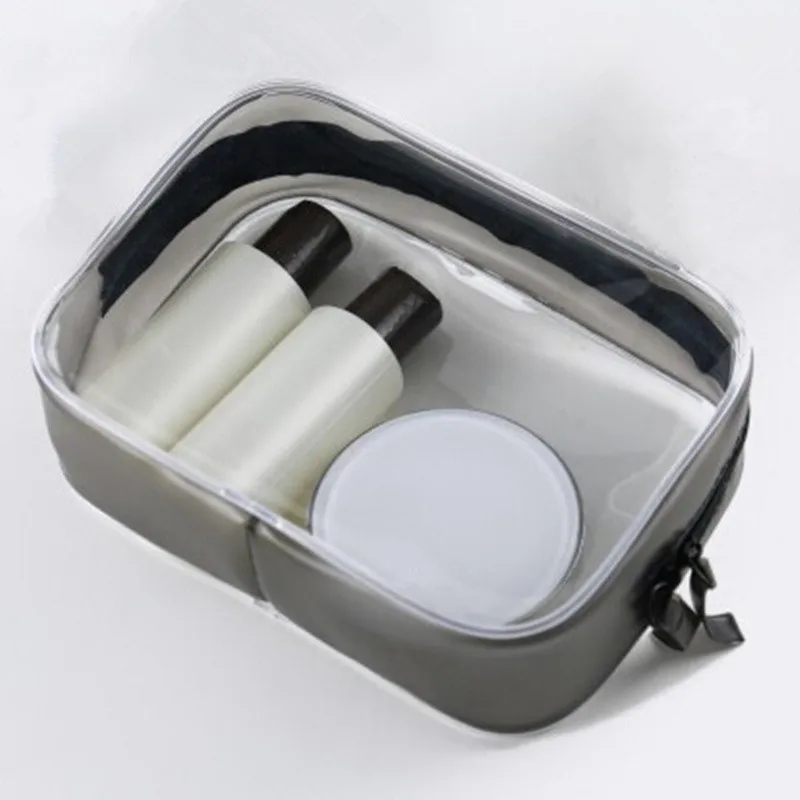 Путешествия Пластик косметички Для женщин прозрачные молнии организатор ванна