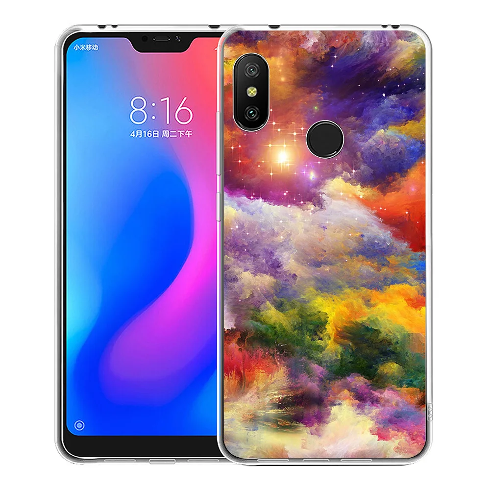 Мягкий силиконовый чехол для телефона IYICAO Fantasy Nebula Space Stars Xiaomi Mi 9 8 SE 6 A1 A2 Lite F1 MIX2S MIX3