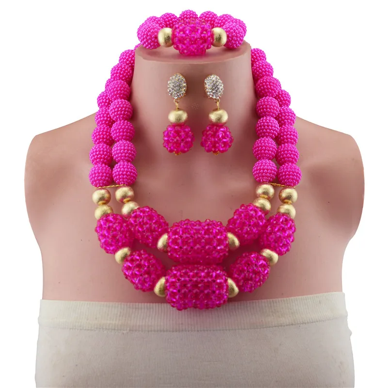 2018 модные ювелирные изделия Африканский бисер наборы розовое классическое