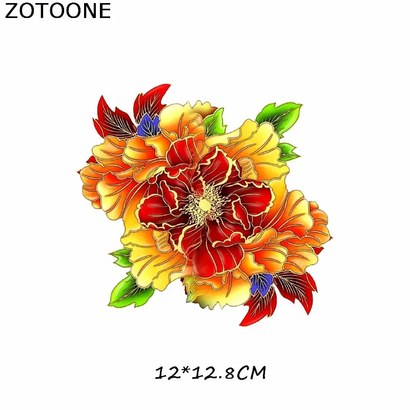 423 ZOTOONE классические цветы утюжок на Переводные патчи Аппликации полосы наклейки на одежду моющиеся приложения термо-Стикеры для одежды E - Цвет: 423