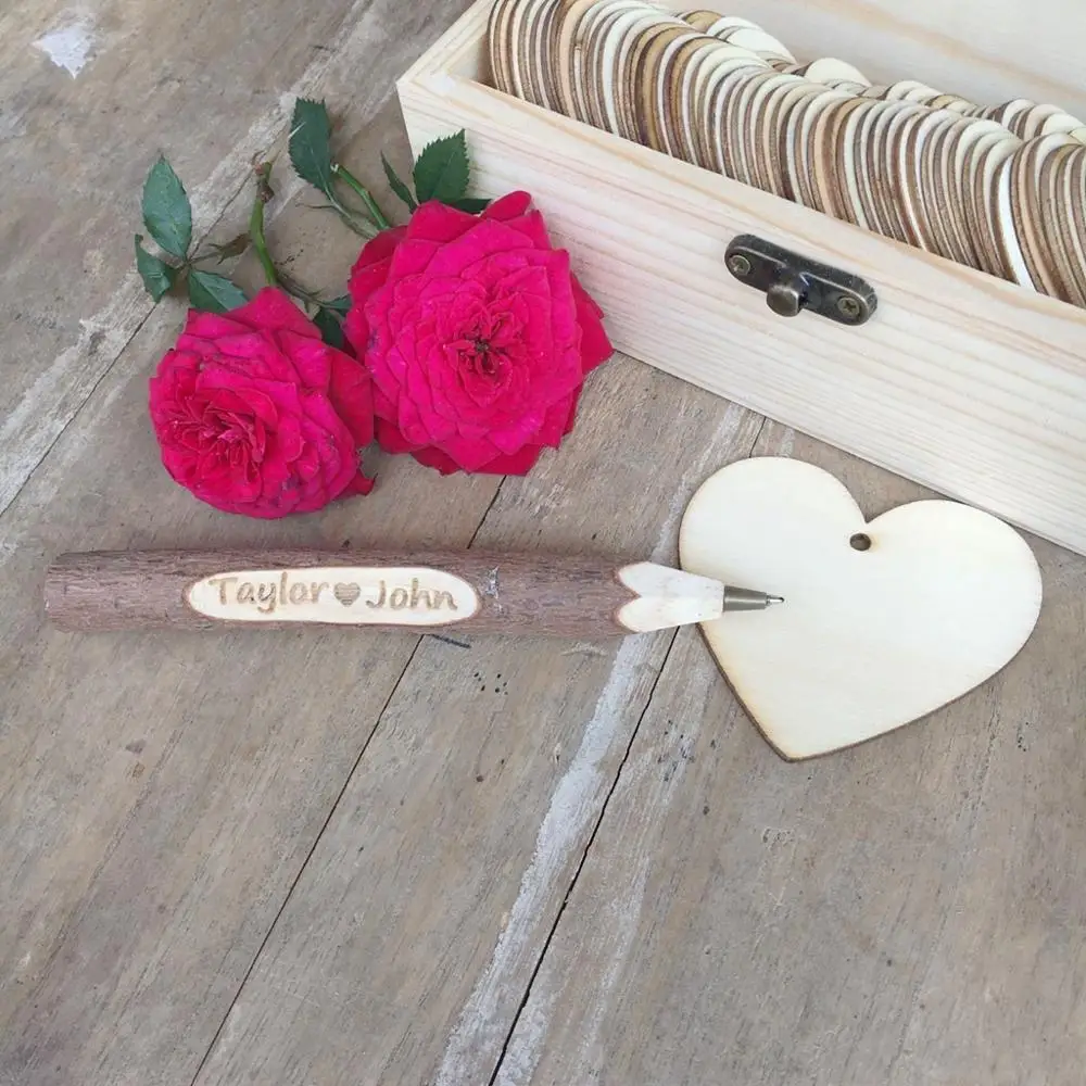 Индивидуальная Свадебная книга для гостей с сердцами индивидуальное имя и дата