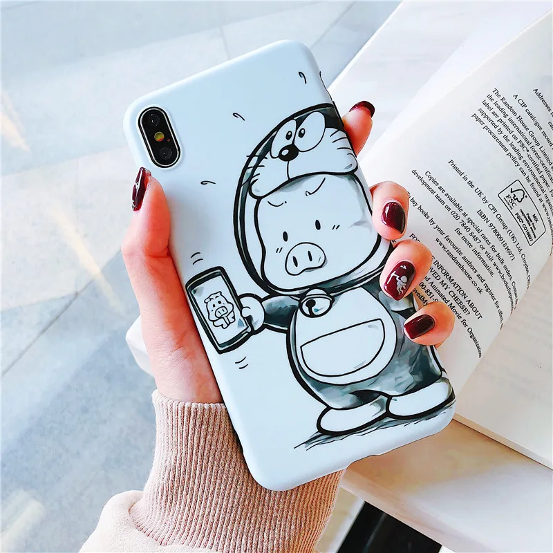 Чехол для iPhone The pig doraemon Прекрасный Простой глянцевый мягкая термополиуретановая