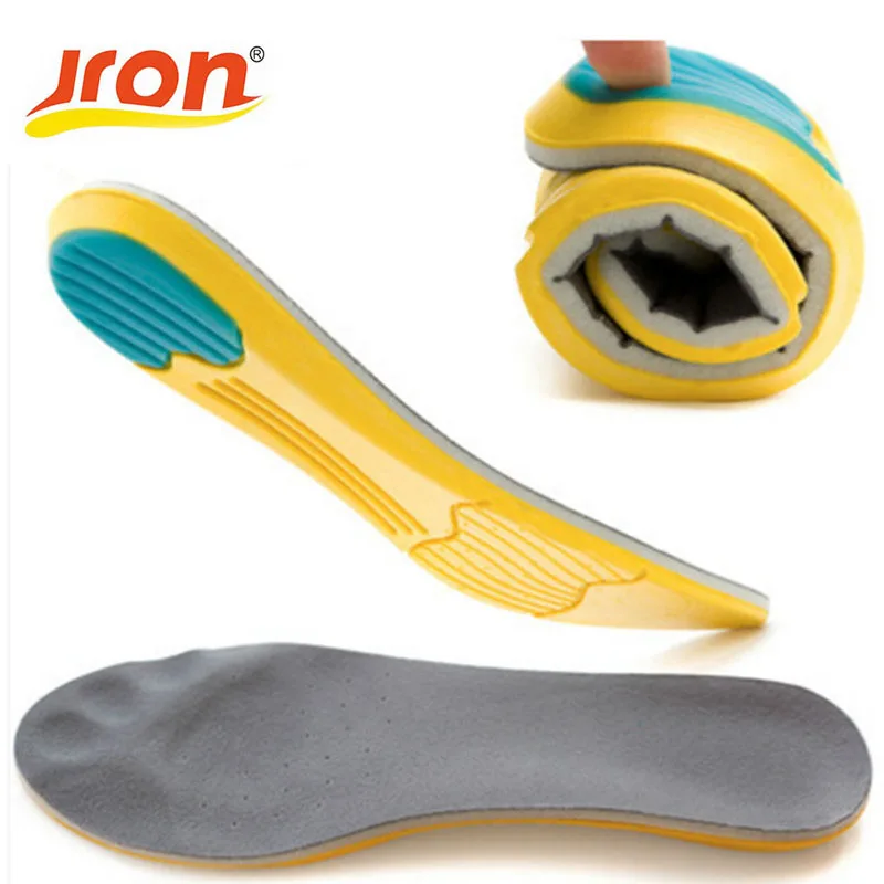 Jron нам Рынок Memory Foam Спорт Стельки поглощения пота колодки Беговая спортивная