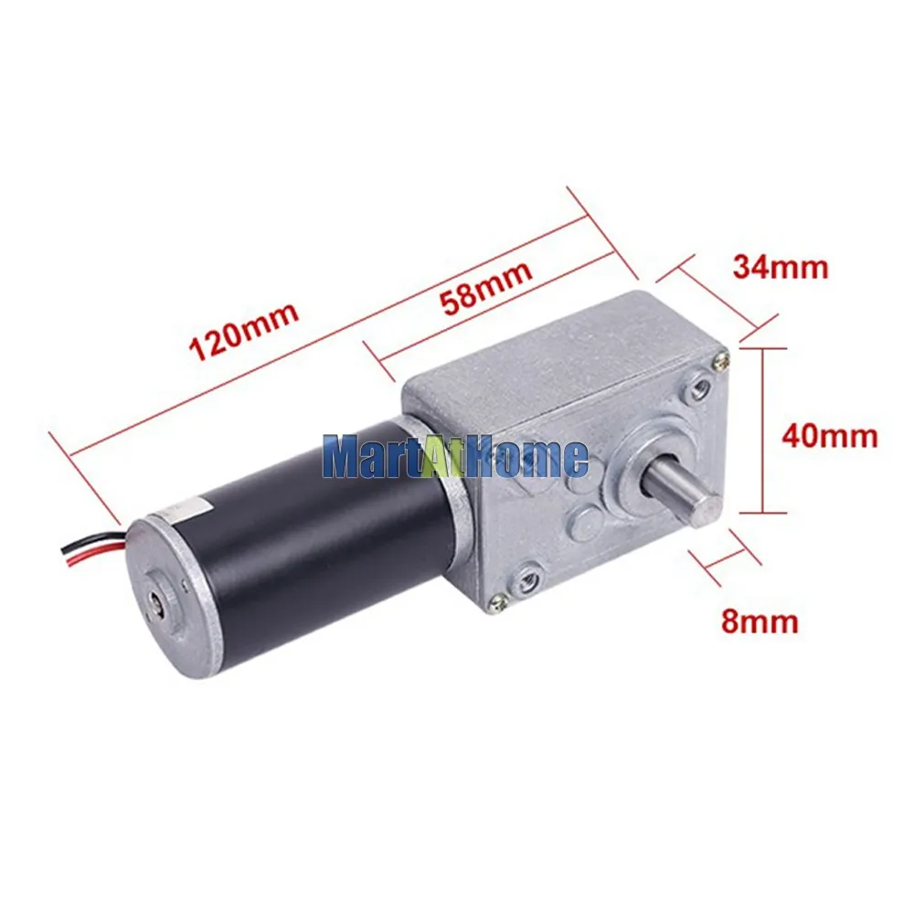 5840-31ZY турбинный червячный редуктор постоянного тока ed Мотор 12V 24V DC 4,4~ 70 KG. CM 12~ 470 RPM вал 8 мм с высоким крутящим моментом