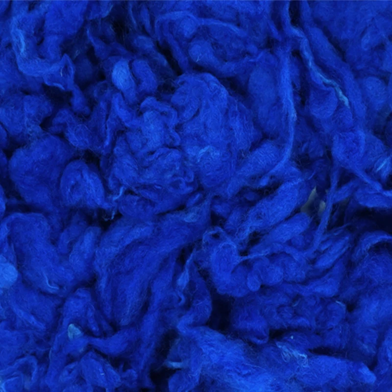 Бесплатная доставка Перу альпака Вьющееся волокно для шерсти фетр RoyalBlue 50 г
