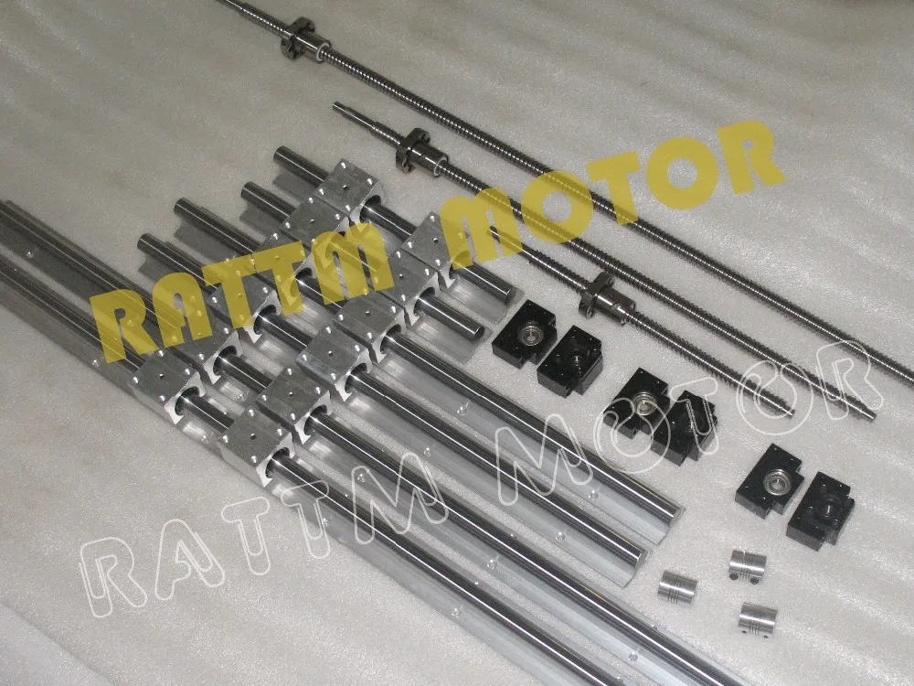 ЕС НДС 3 шарикового винта SFU1605-350/650/1050+ 3BK/BF12& 3 BK/BF12& 6 шт. SBR20 линейные направляющие рельсы и 3 муфты для станка с ЧПУ комплект