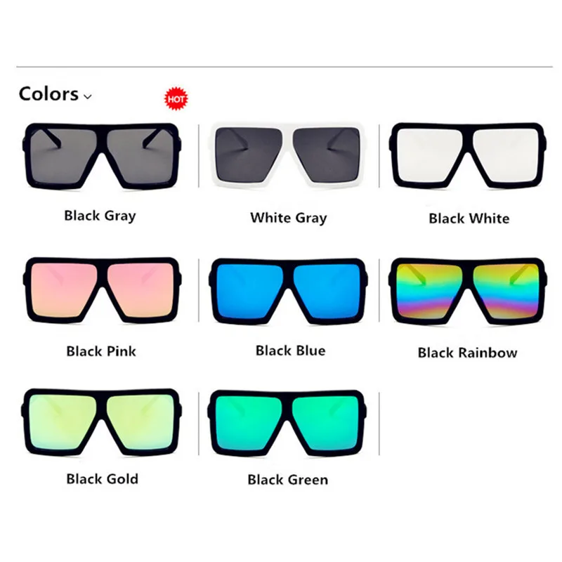 2020 крупные Квадратные Солнцезащитные очки женские роскошные брендовые Модные