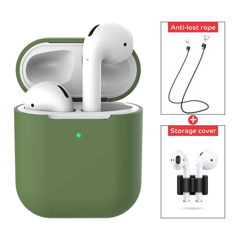 Цветной ТПУ чехол для AirPods 2 Силиконовый чехол защитная оболочка покрытие для Apple Airpod 2nd зарядная коробка ударопрочный чехол
