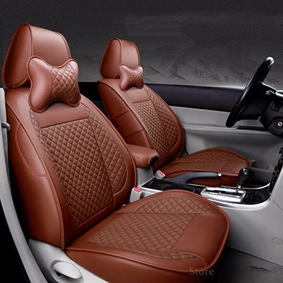 Brown no pillow Special car seat cover for audi a3 8p a1 a3 a4 a4l a5 a6 a6l a7 a8 8p 8v a4 b6 b7 b8 a6 c5 c6 c7 q5 q7 tt car accessories - Название цвета: Brown no pillow
