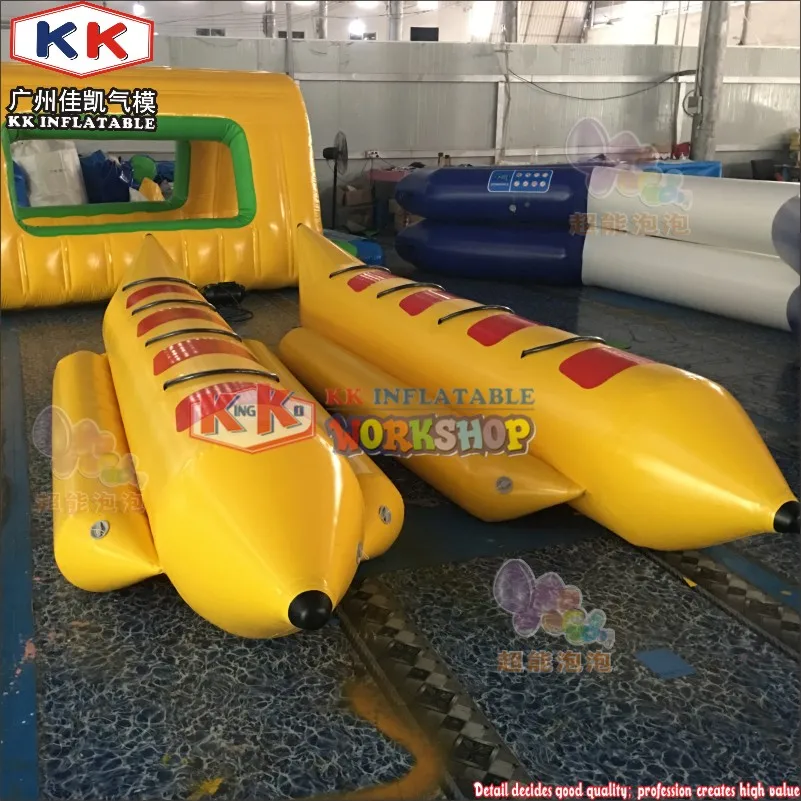 Надувная водная Банановая лодка с двумя трубками и ремонтным комплектом на