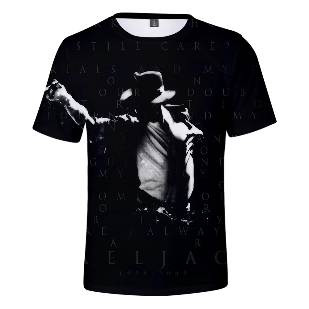 Футболка с короткими рукавами и принтом Майкла Джозефа Джексона Повседневная