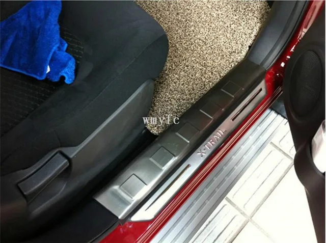 Накладка на дверной порог из нержавеющей стали для 2008-2013 Nissan X-Trail X Trail T31 внутренняя+ Внешняя приветственная накладка на педали для автомобиля - Цвет: Inner Exterior 8pcs