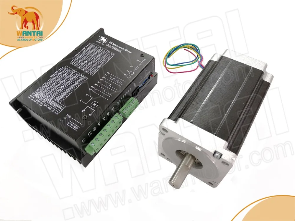 [Супер комплект]! CNC Wantai 1-осевой шаговый двигатель Nema34 85BYGH450C-060 1700oz-in 151 мм 6A и подходящий драйвер DQ2522MA 0,5-5 комплект ACNC