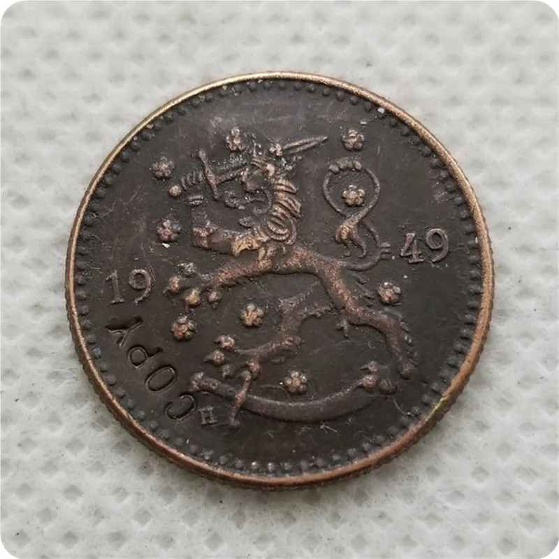 Копия копии FINLAND 1 MARKKA 1949 H|Безвалютные монеты| |