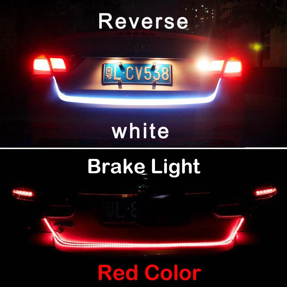 UGOOCA 120 см/150 см RGB красочные течет светодиодный багажник лента для автомобильного