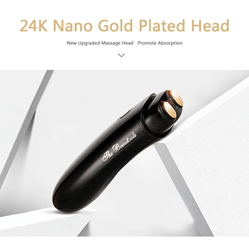Лицевой насос для мгновенного массажа лица Модернизированный 24K Gold микротоковый