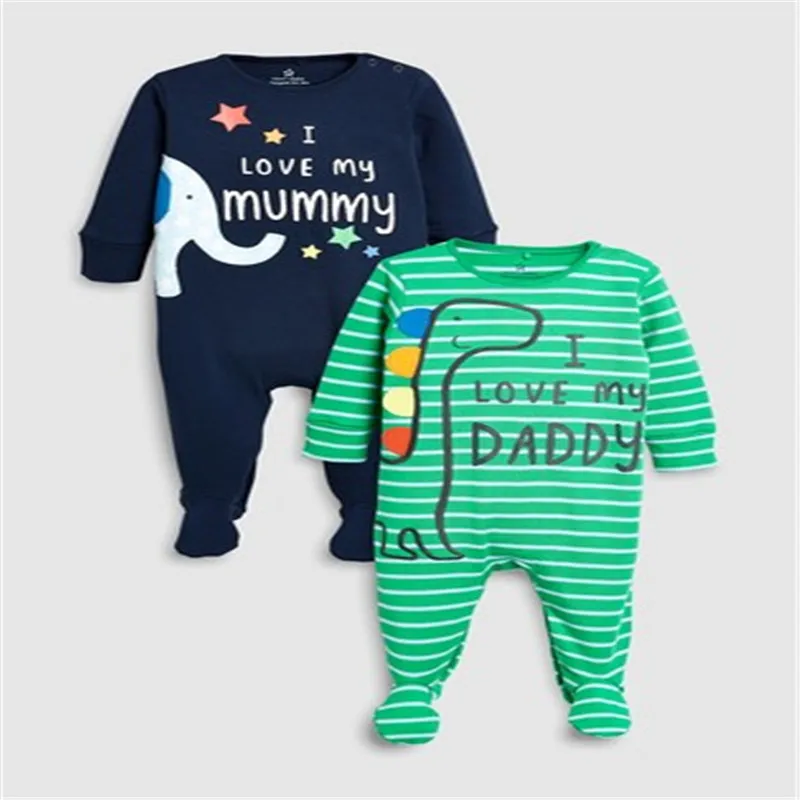 Одежда для маленьких мальчиков хлопковый комбинезон с длинными рукавами и
