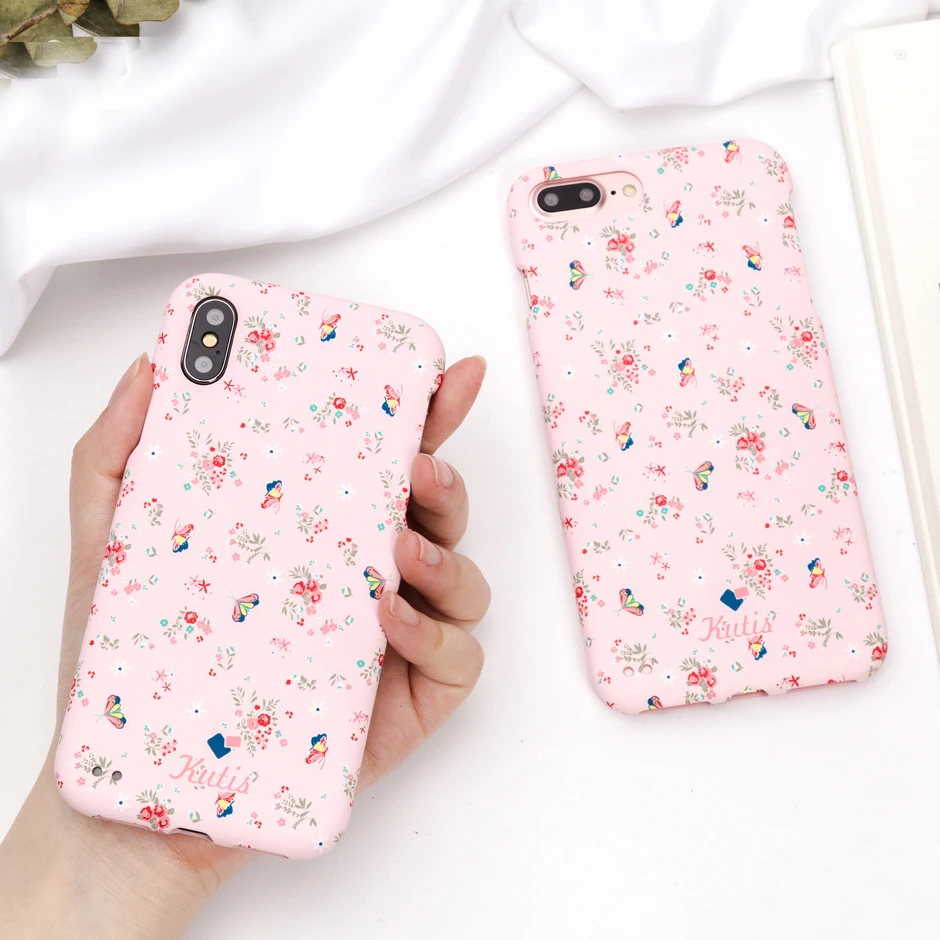 For iPhone 7 7plus 360 case Flower floral Front &amp back cover coque iphone X 8 8plus 6 6S plus legant |