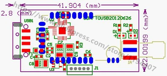 РЧ-USB(CC2530 CC2591) РЧ-переключатель USB прозрачное оборудование для передачи последовательных данных