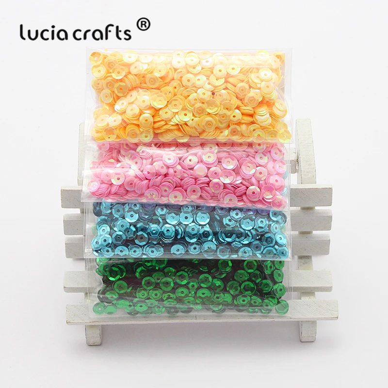 Lucia crafts, 20 г/лот, 5 мм, разные цвета, пластиковые, свободные, с блестками, для дома, вечерние, свадебные, украшения, DIY аксессуары, D0805