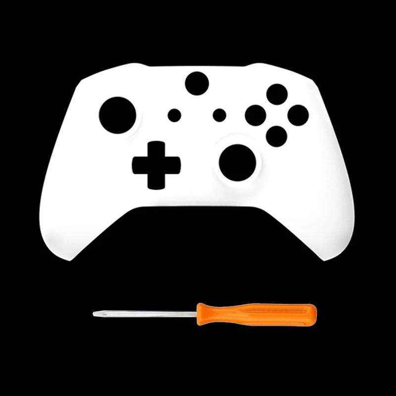 Белый Передняя оболочка для Xbox One Тонкая матовая сменная верхняя оболочка для Xbox One X S тонкий контроллер чехол сменный корпус - Цвет: Белый