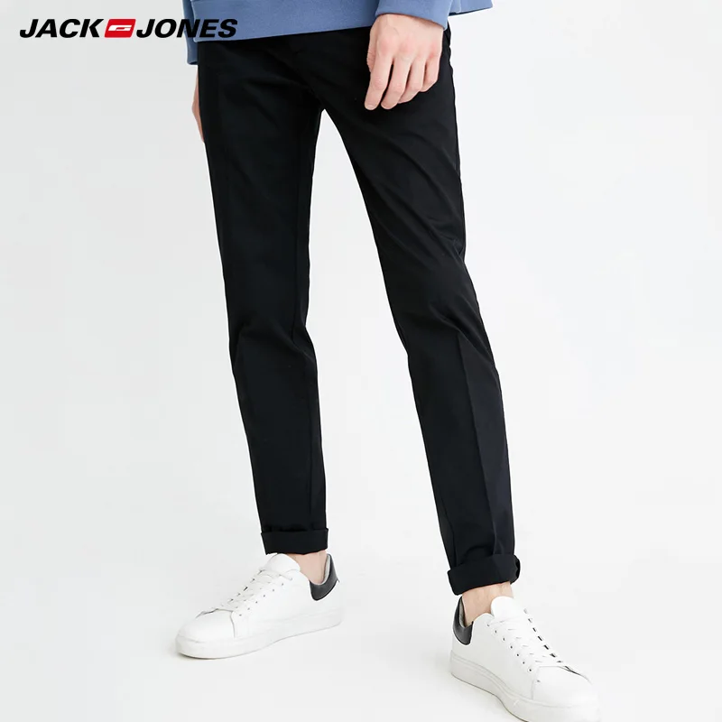JackJones Весна Лето Новые мужские Стрейчевые хлопковые прямые облегающие