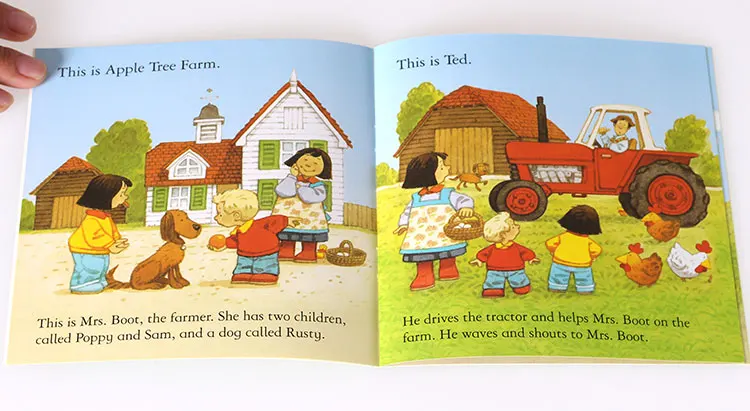5 Книг 15x15 см Usborne Лучшие книги с картинками для детей Детская известная история английская сказочная серия фермерская история Детская английская книга