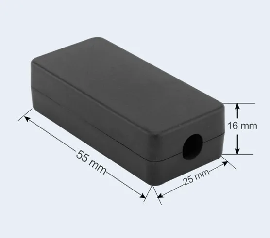 55*25*16 мм черный маленький пластиковый распределительный блок USB питания над