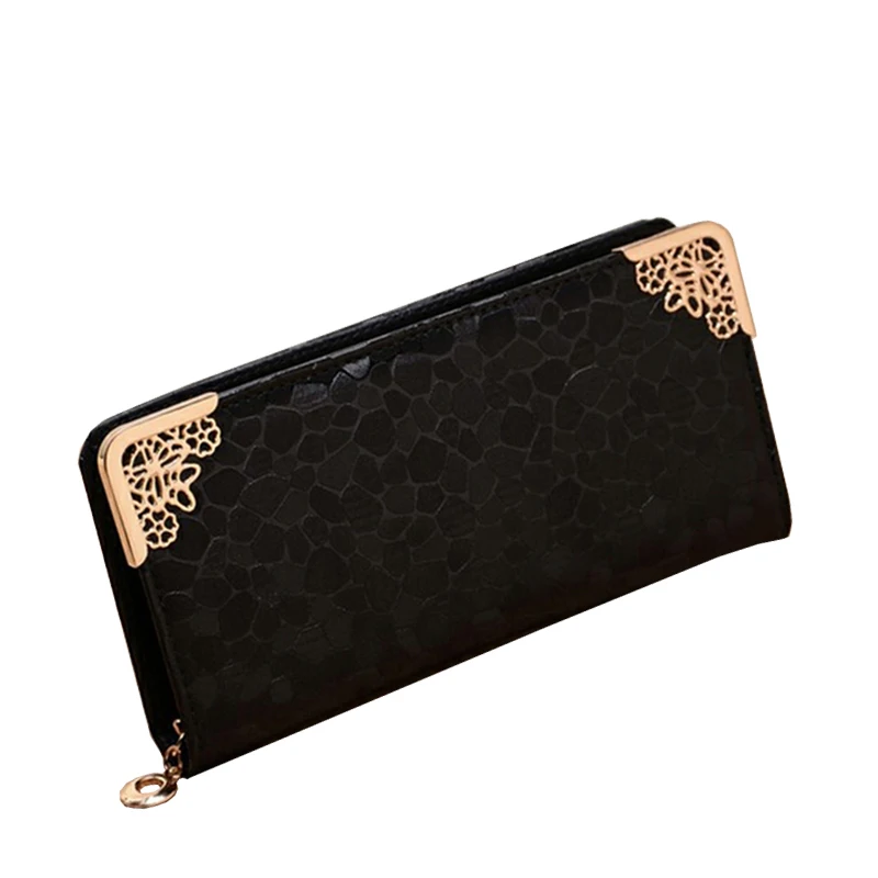 2015 золото и серебряный узор портмоне женские кошельки пу кожа клатч женщины