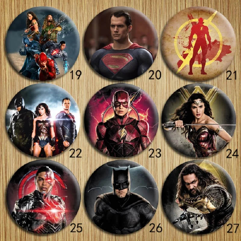 Праздничные сувениры DC Comics Бэтмен Супермен чудо женщина Аквамен Броши подарок