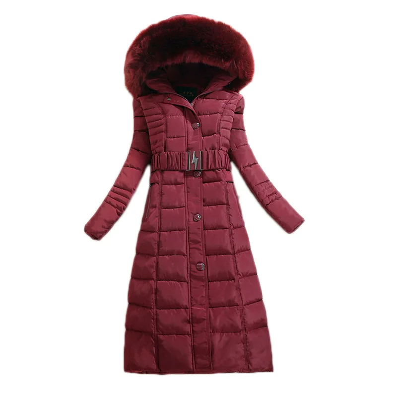 Женская пуховая хлопковая куртка плюс размер 5XL женская зимняя пальто длинные