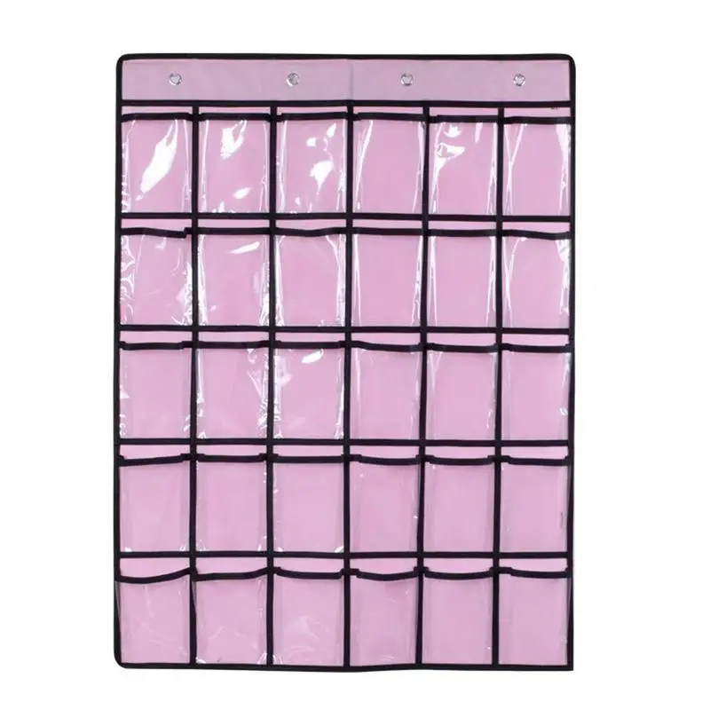 Pink 30-отсек общежитии классе дверь стене висит машинах для сортировки картона носки медицина предметы домашнего обихода сумка для хранения гостиной шкаф - Цвет: Pink