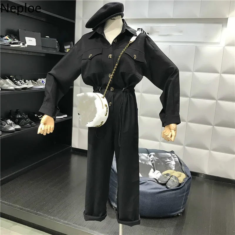 Neploe женский комбинезон весна 2019 Новый однобортный с воротником стойкой