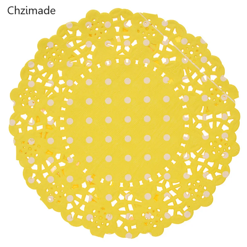 Lychee Life Dots кружевные бумажные салфетки для украшения свадебной вечеринки поделки
