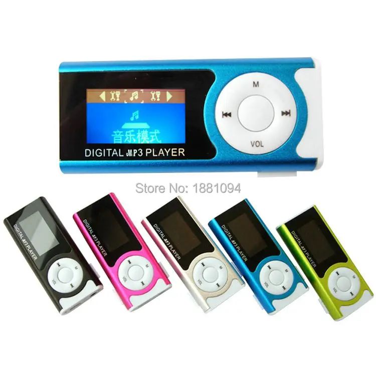SZAICHGSI блестящий мини USB зажим ЖК экран MP3 медиаплеер Поддержка TF карты оптовая