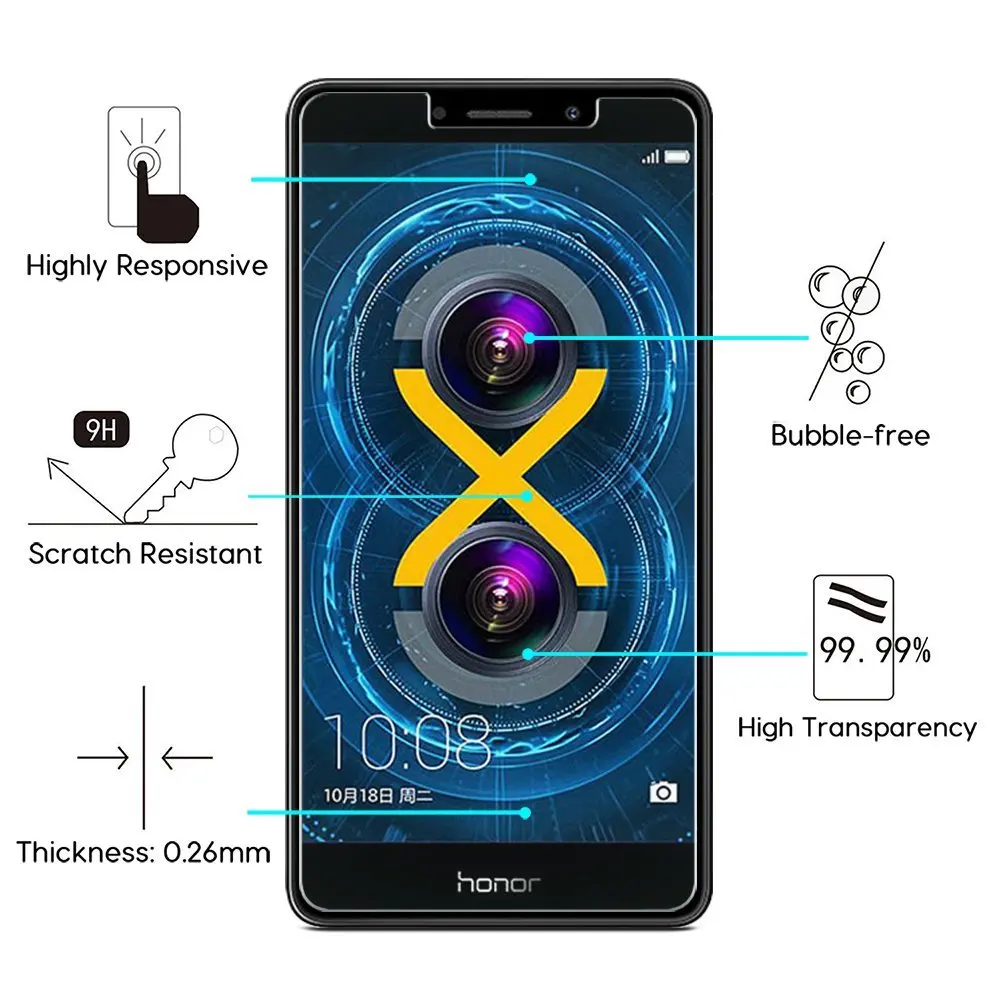 Твердое закаленное стекло 9H для Huawei Gr5 2017 BLL L21 GR 5 L22 (не GR5) чехол с защитной пленкой