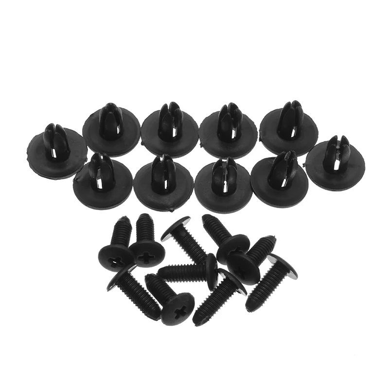 10 PcsBlack Пластик винтовой крепеж заклепки зажимы для Mazda 323 626 329 MX-6 9926-50-625 Toyota 4runner MR2