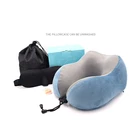 U-образная подушка с эффектом памяти, с логотипом U-образной формы, на заказ, авиационная Магнитная ткань, дорожная подушка с ворсом, подушка для шеи