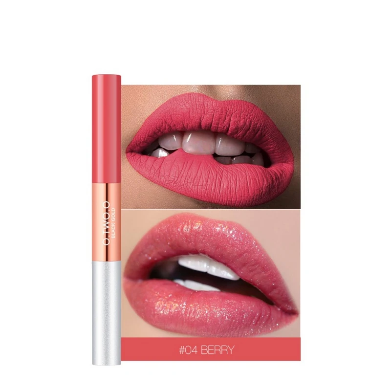 

Hot Double Head Matte Waterproof Long-lasting Liquid Lipstick Lip Gloss Lip Oil Lips Makeup Cosmetics