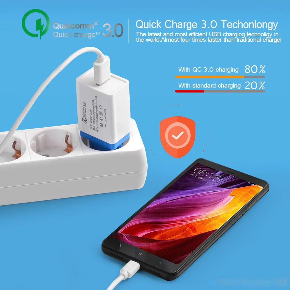 5V 3.5A QC 3,0 универсальное быстрое зарядное устройство для телефона iphone XS HuaWei дорожное зарядное устройство настенный адаптер для планшетов Xiaomi samsung