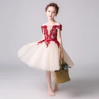 stunning elegant shoulderless flower girl holiday pageant first holy communion party dress kids baby baptism gowns formal wear