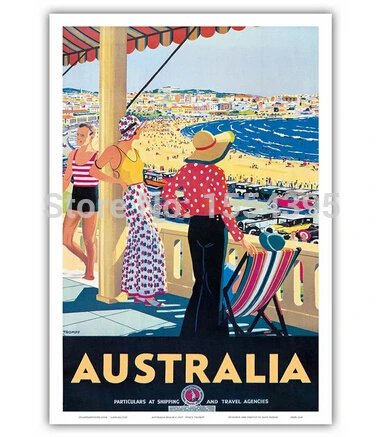 Фоновая стена на заказ картина наклейка Австралийский постер Bondi Beach Австралия