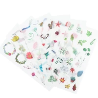 15packslot new watercolor world stickers adhesive stickers diy decoration diary stationery stickers children gift wholesale
